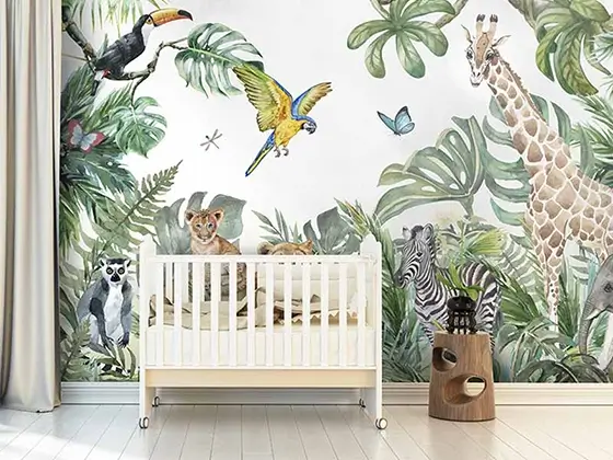 Selbstklebende Fototapete im Kinderzimmer