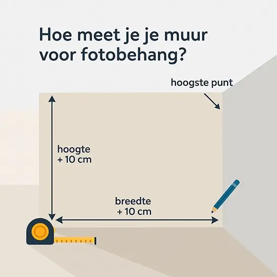 Wand vermessen für Fototapete nach Maß bestellen