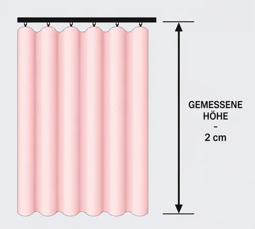 Wave-Vorhang an Wave-Schiene - gleichmäßige Wellen