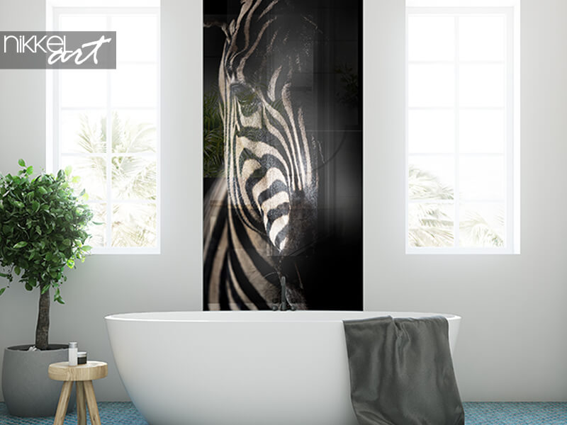 Badezimmer Foto Rückwand Zebra