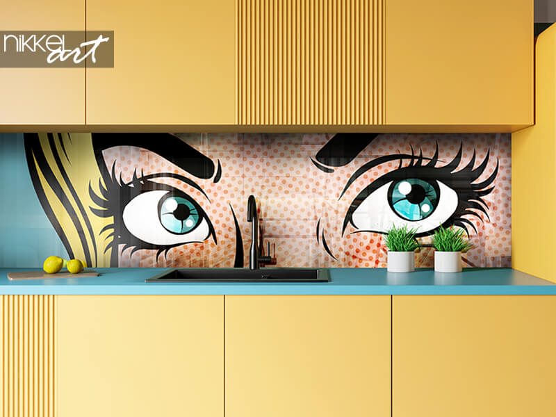 Küchenrückwand glas motiv Pop Art