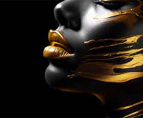Poster Schwarz Gold