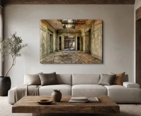 Acrylglasbilder Alte verlassene Gebäude