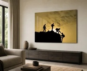 Acrylglasbilder Bergsteigen