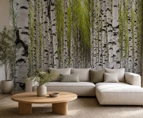 Fototapete Birkenwald