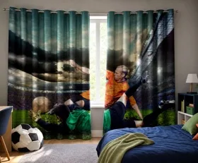 Gardinen Fußball fürs Kinderzimmer