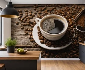 Fototapete Kaffee und Kaffeebohnen
