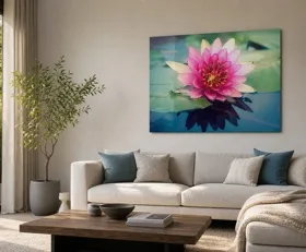 Acrylglasbilder Lotus Blume