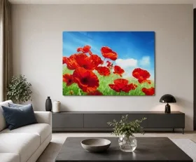 Acrylglasbilder Mohnblumen