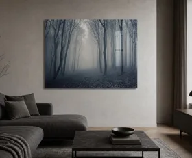 Acrylglasbilder Nebliger Wald