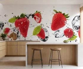 Fototapete Obst im Eis