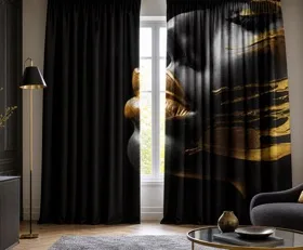 Gardinen Schwarz Gold