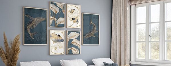 Kleine Kunstwerke, große Wirkung: Poster für jedes kompakte Interieur