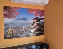 Poster Berg Fuji im farbenfrohen Herbstlaub