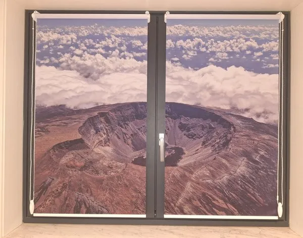 Rollo Rollo ohne bohren Luftaufnahme des Vulkans Piton de la Fournaise, La Réunion — Inspiration unserer Kunden