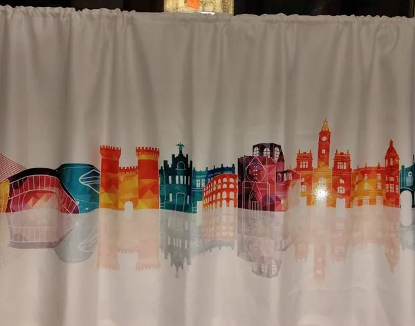 Stoff pro Meter Stoff pro Meter Skyline von Valencia - Silhouette — Inspiration unserer Kunden