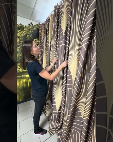 Produktvideo: Verdunkelungsgardinen nach Maß mit Goldmuster | Fensterdekoration | Nikkel Art